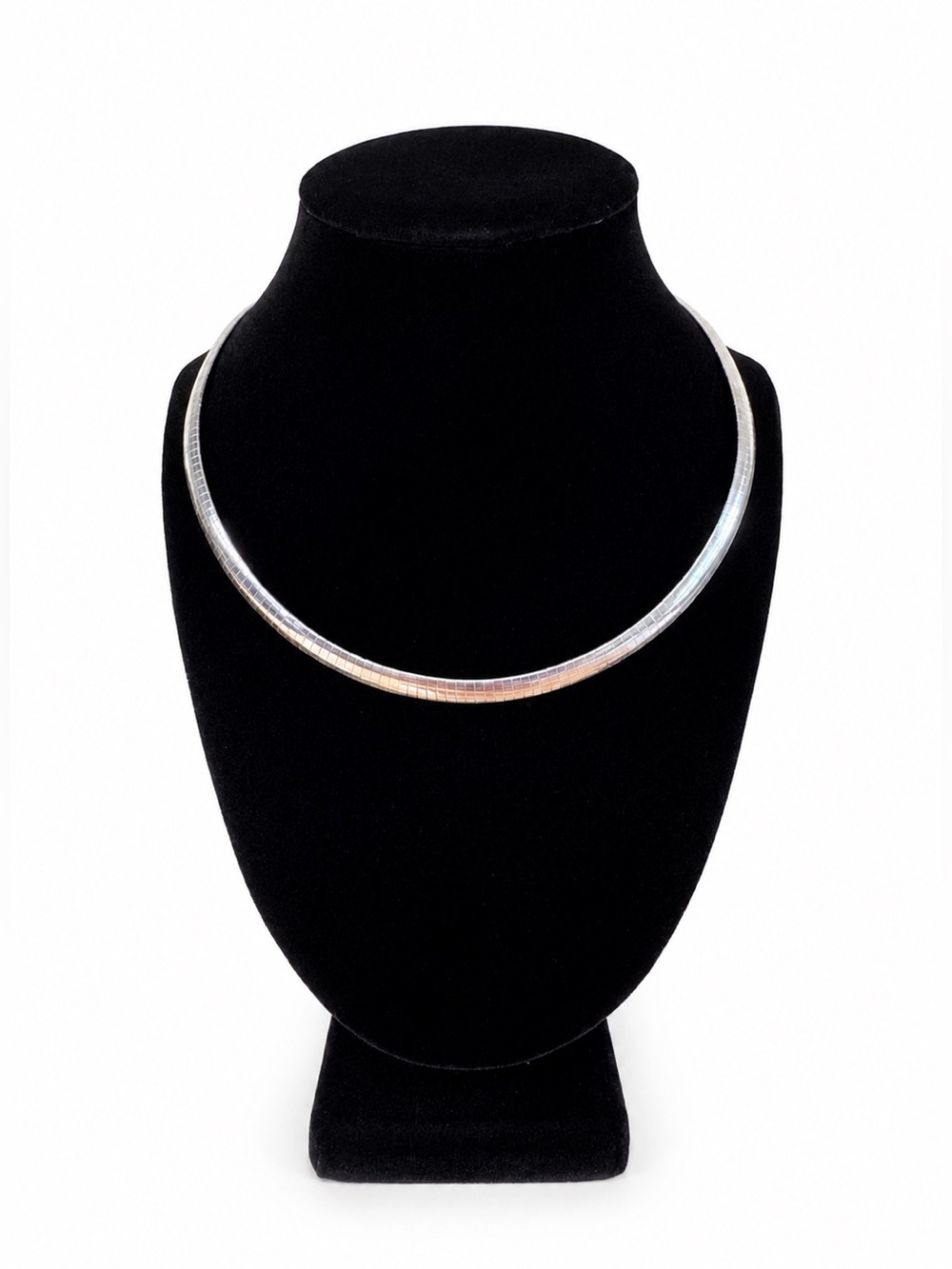 ATI Italy 925 Sterling Silver Omega Collar Necklace 18” 27.91g Graduated
